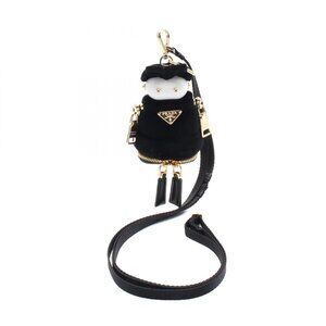 Prada Charm Soft Robot 1 Tt2112 C68 F0002 Black Other Key Holder New